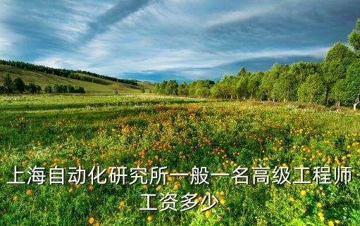 上海自動(dòng)化研究所一般一名高級(jí)工程師工資多少