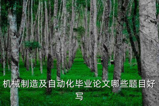 機(jī)械制造及自動(dòng)化畢業(yè)論文哪些題目好寫