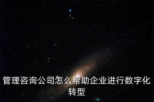 管理咨詢(xún)公司怎么幫助企業(yè)進(jìn)行數(shù)字化轉(zhuǎn)型