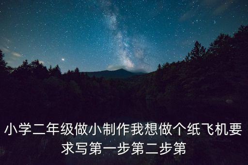 小學(xué)二年級(jí)做小制作我想做個(gè)紙飛機(jī)要求寫第一步第二步第