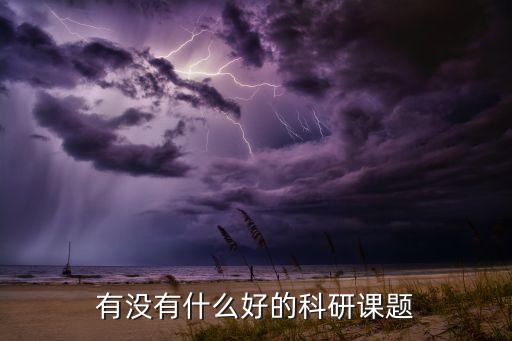 有沒有什么好的科研課題
