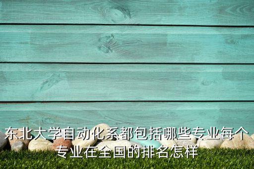 東北大學(xué)自動(dòng)化系都包括哪些專業(yè)每個(gè)專業(yè)在全國(guó)的排名怎樣