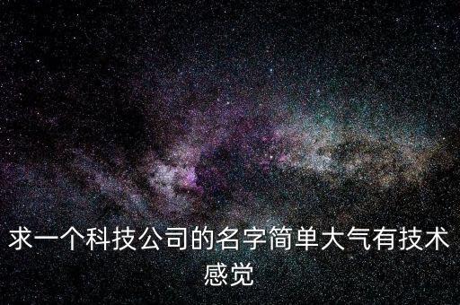 科技有限公司取名大氣，求一個科技公司的名字簡單大氣有技術(shù)感覺