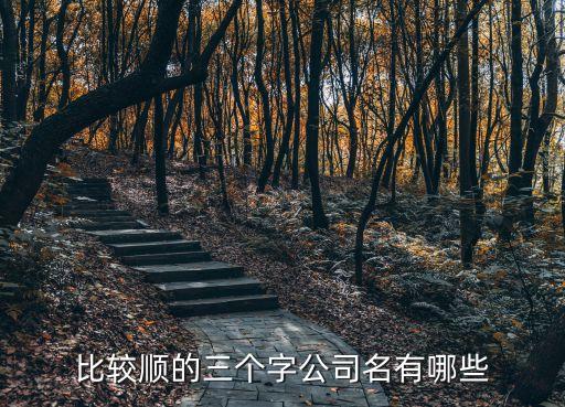 比較順的三個字公司名有哪些