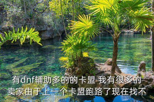 有dnf輔助多的的卡盟 我有很多的賣家由于上一個卡盟跑路了現(xiàn)在找不