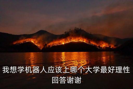 我想學(xué)機(jī)器人應(yīng)該上哪個大學(xué)最好理性回答謝謝