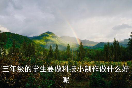 三年級(jí)學(xué)生科技小制作，三年級(jí)的學(xué)生要做科技小制作做什么好呢