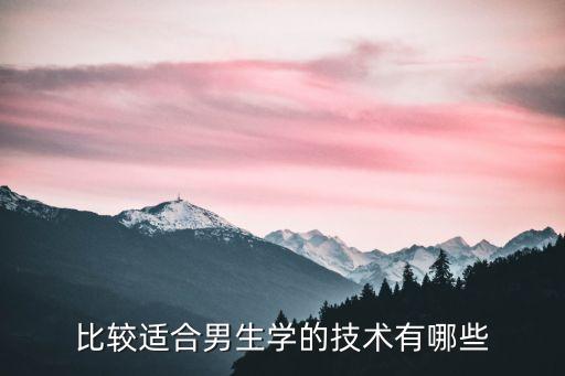 比較適合男生學(xué)的技術(shù)有哪些