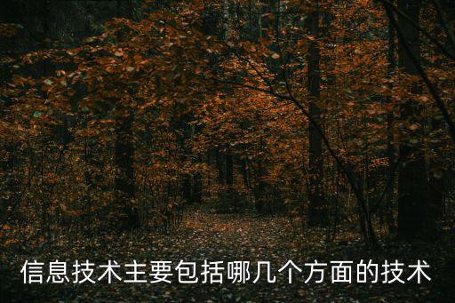 信息技術(shù)有哪幾種技術(shù)，信息技術(shù)主要包括哪幾個方面的技術(shù)