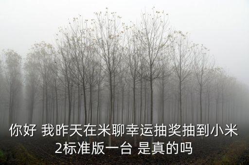 你好 我昨天在米聊幸運(yùn)抽獎(jiǎng)抽到小米2標(biāo)準(zhǔn)版一臺(tái) 是真的嗎