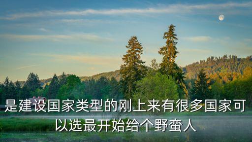 是建設(shè)國家類型的剛上來有很多國家可以選最開始給個野蠻人