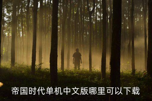 帝國時(shí)代單機(jī)中文版哪里可以下載