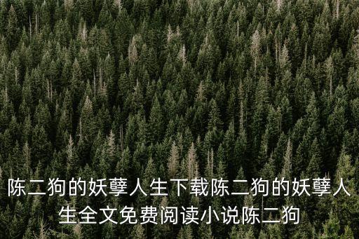 陳二狗的妖孽人生下載陳二狗的妖孽人生全文免費(fèi)閱讀小說(shuō)陳二狗
