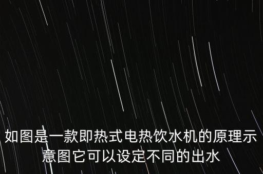 如圖是一款即熱式電熱飲水機的原理示意圖它可以設定不同的出水