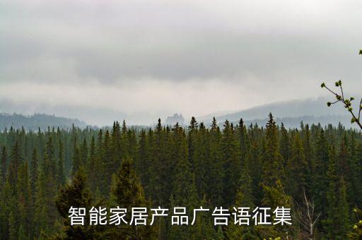 智能家居產(chǎn)品廣告語征集