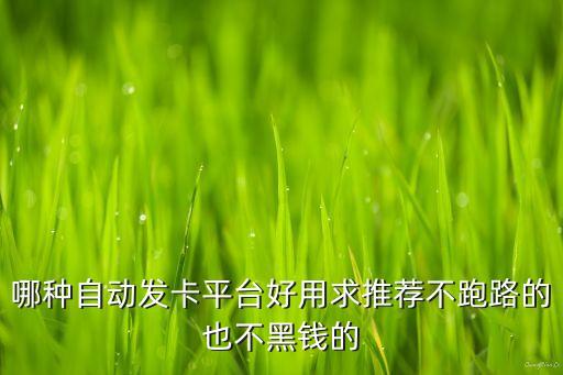 哪種自動發(fā)卡平臺好用求推薦不跑路的也不黑錢的
