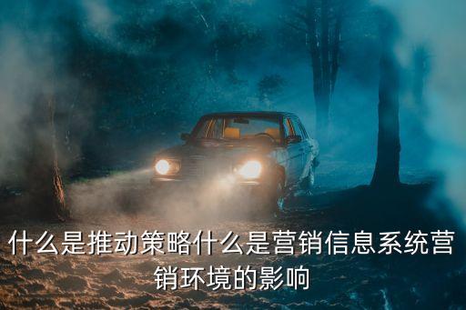 什么是推動策略什么是營銷信息系統(tǒng)營銷環(huán)境的影響