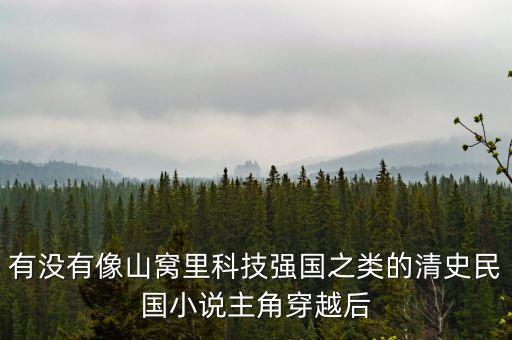 有沒(méi)有像山窩里科技強(qiáng)國(guó)之類(lèi)的清史民國(guó)小說(shuō)主角穿越后