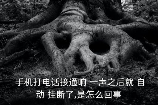  手機(jī)打電話接通響 一聲之后就 自動(dòng) 掛斷了,是怎么回事