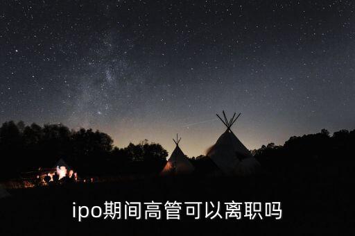 ipo期間高管可以離職嗎