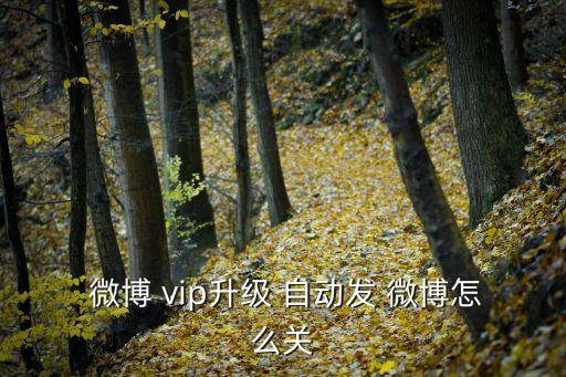  微博 vip升級 自動發(fā) 微博怎么關(guān)