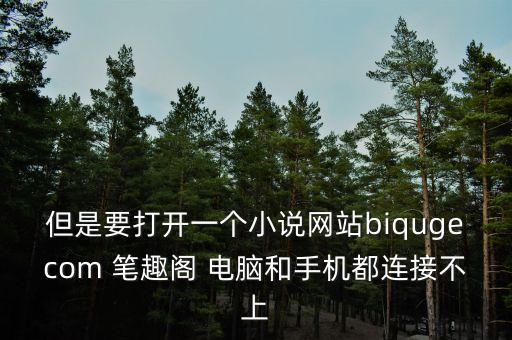 但是要打開一個小說網(wǎng)站biqugecom 筆趣閣 電腦和手機(jī)都連接不上