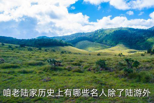 科技賦能的宣傳語，咱老陸家歷史上有哪些名人除了陸游外