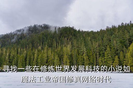 尋找一些在修煉世界發(fā)展科技的小說如魔法工業(yè)帝國(guó)修真網(wǎng)絡(luò)時(shí)代