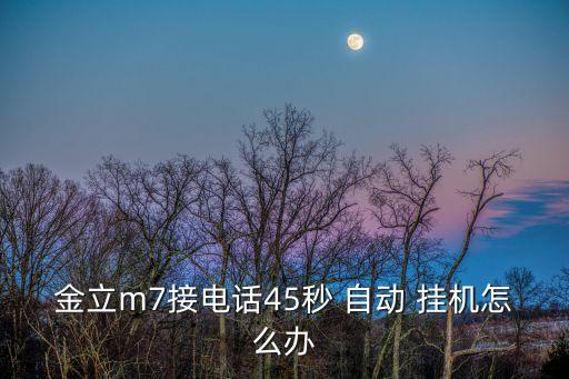 通話十幾秒自動掛機,金立m7自動掛機怎么辦?