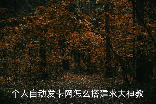 個人自動發(fā)卡網(wǎng)怎么搭建求大神教