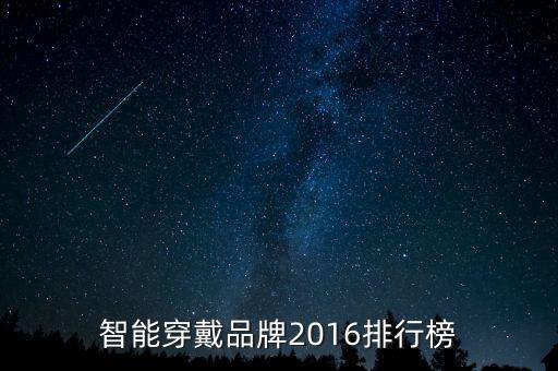 智能穿戴品牌2016排行榜