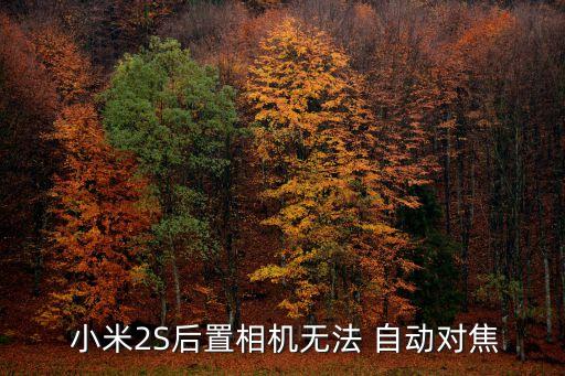  小米2S后置相機無法 自動對焦
