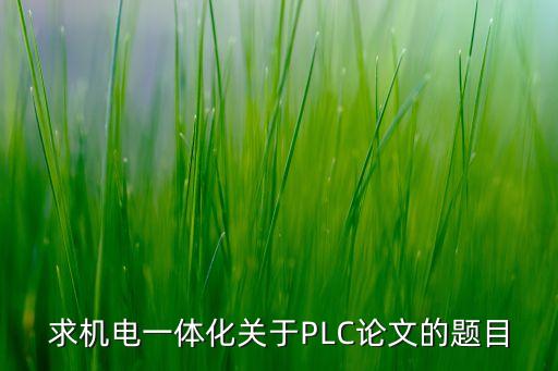 求機電一體化關于PLC論文的題目