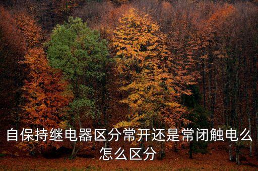 自保持繼電器區(qū)分常開還是常閉觸電么怎么區(qū)分