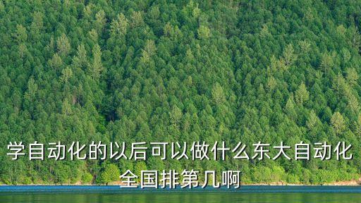 學(xué)自動(dòng)化的以后可以做什么東大自動(dòng)化全國(guó)排第幾啊