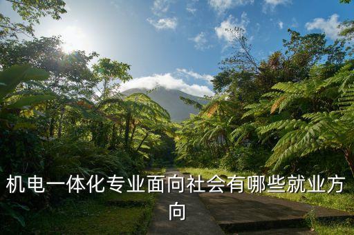 機電一體化專業(yè)面向社會有哪些就業(yè)方向