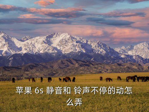 蘋果 6s 靜音和 鈴聲不停的動怎么弄
