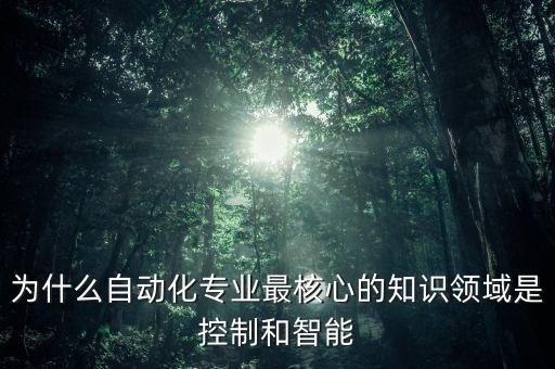 自動化的基本理論，自動化是做什么的急