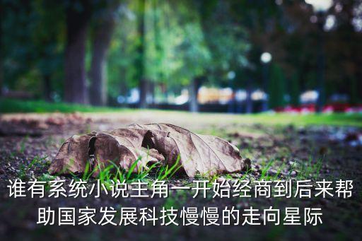 誰有系統(tǒng)小說主角一開始經(jīng)商到后來幫助國(guó)家發(fā)展科技慢慢的走向星際