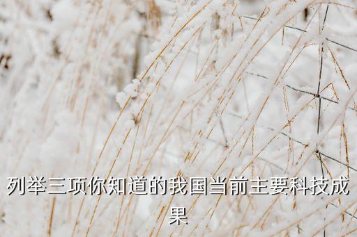 列舉三項你知道的我國當(dāng)前主要科技成果