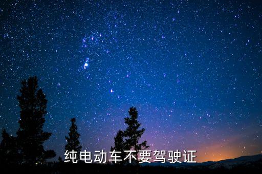 純電動(dòng)車不要駕駛證
