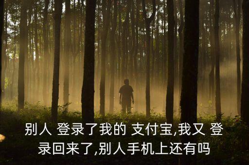 別人 登錄了我的 支付寶,我又 登錄回來了,別人手機(jī)上還有嗎