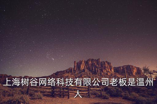 上海樹谷網(wǎng)絡科技有限公司老板是溫州人