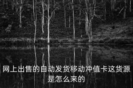 自動發(fā)卡網(wǎng)貨源，網(wǎng)上出售的自動發(fā)貨移動沖值卡這貨源是怎么來的
