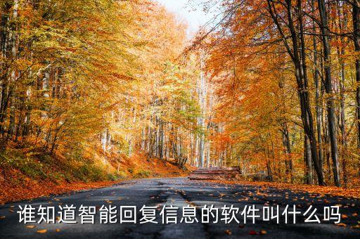 誰(shuí)知道智能回復(fù)信息的軟件叫什么嗎