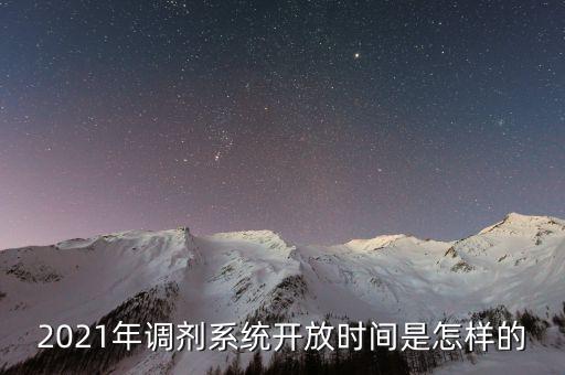 2021年調(diào)劑系統(tǒng)開放時間是怎樣的