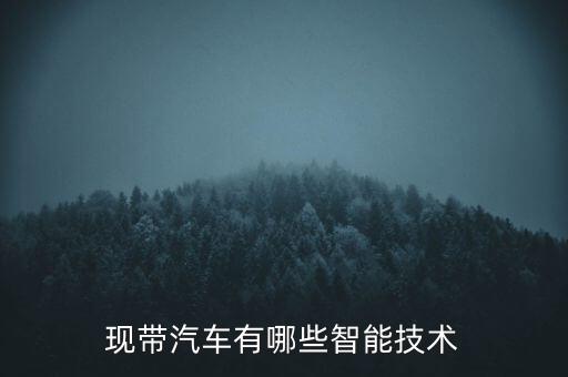 現(xiàn)帶汽車有哪些智能技術(shù)