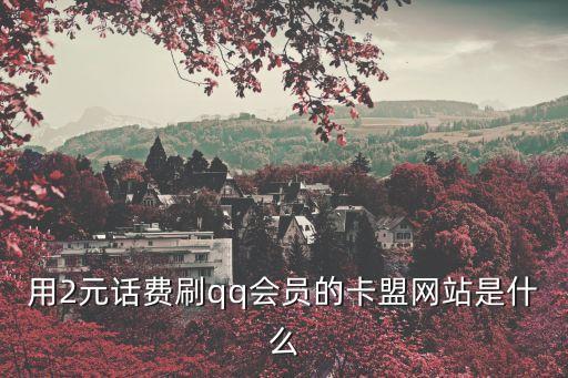 用2元話費(fèi)刷qq會(huì)員的卡盟網(wǎng)站是什么
