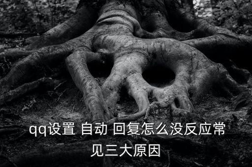  qq設(shè)置 自動(dòng) 回復(fù)怎么沒反應(yīng)常見三大原因