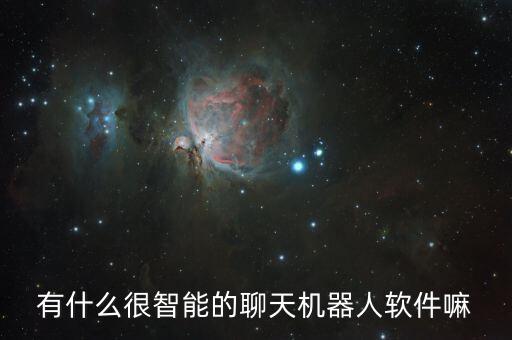 有什么很智能的聊天機(jī)器人軟件嘛